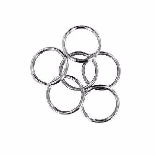 Universal Solid Metal Split Key Rings Pack of 8 30mm DIY Projects