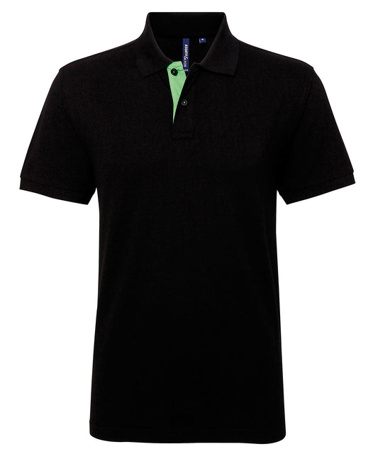Mens Classic Fit Contrast Polo Plus Sizes