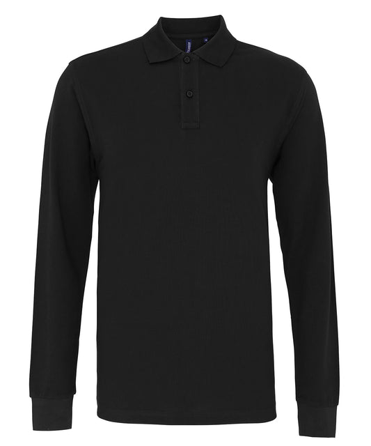 Mens Classic Fit Long Sleeve Polo Shirt