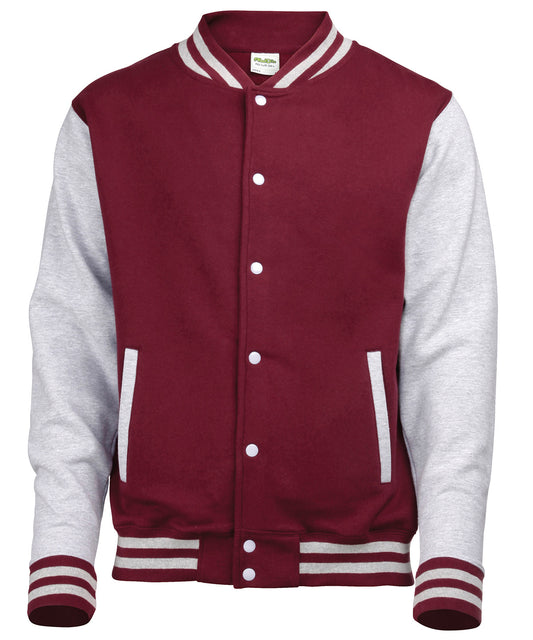 AWDis Just Hoods Varsity Jacket for Unisex Adults Plus Sizes