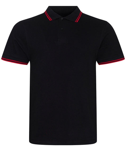 Contrast Tipped Stretch Polo Shirt for Men