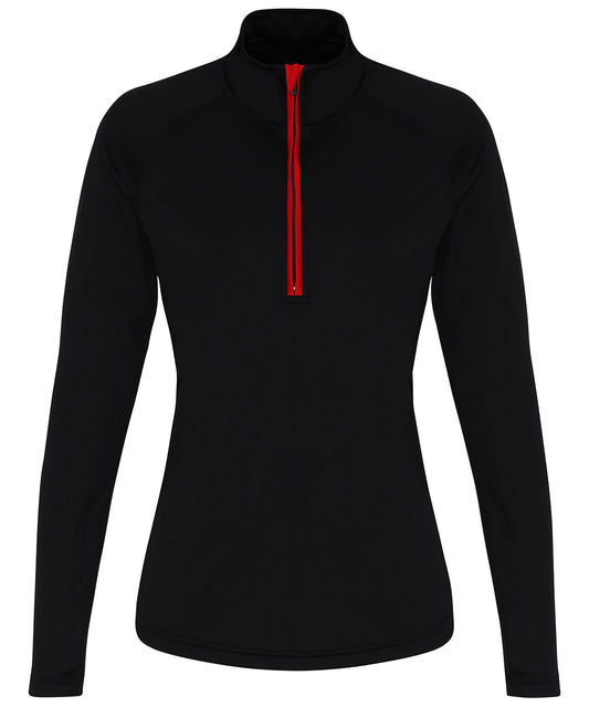 TriDri Womens 14 Zip Performance Sports Overtop Lightweight MoistureWicking
