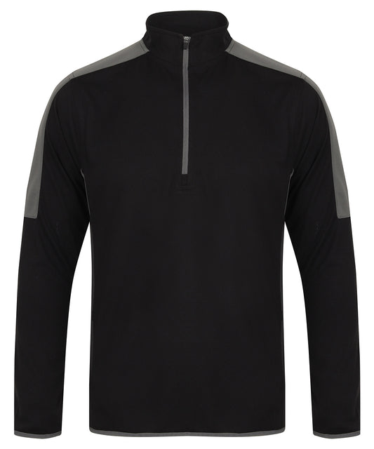 Finden Hales Zip Midlayer with Contrast Panelling Mens Sports Overtop