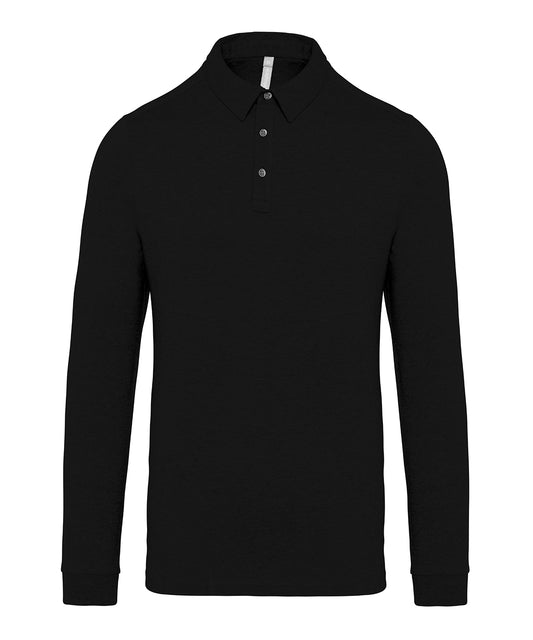 Kariban Cotton Long Sleeve Polo Shirt for Men