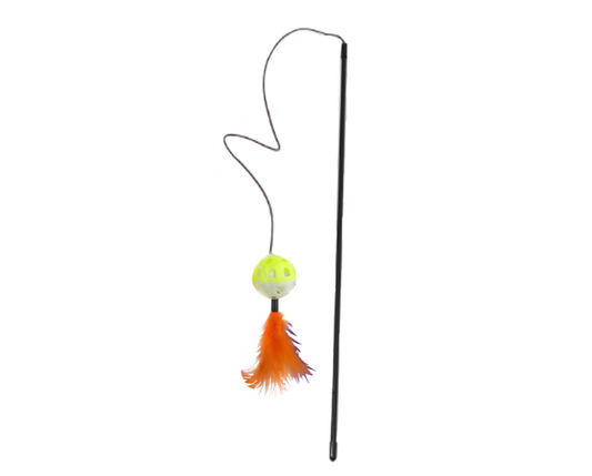 Interactive Cat Tease Toy with Ball Stick Multiple Colours
