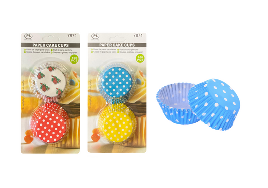 Assorted Colours Designs Paper Cupcake Liners Pack of 100