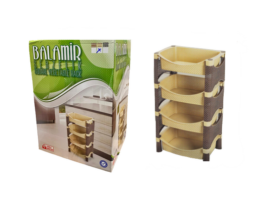 Balamir 4 Tier Plastic Kitchen Storage Rack
