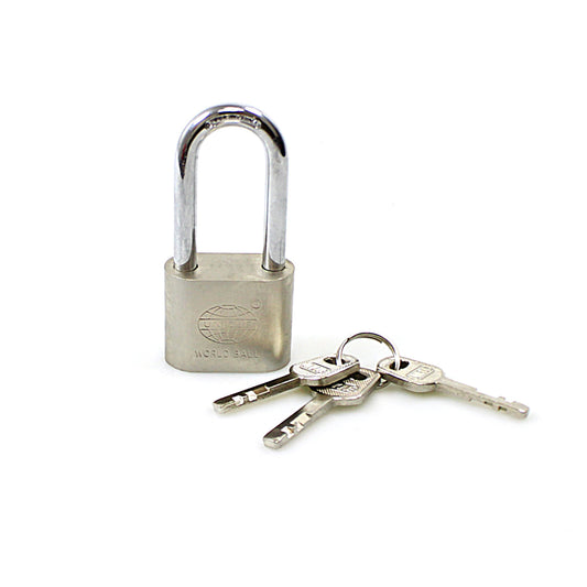 World Ball Top Security Lock Chrome 50mm with 3 Keys for DIY Projects