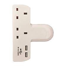 TShape 2 Way Adapter with 2 USB Ports