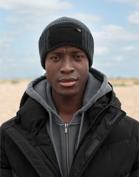 Beechfield Zip Patch Beanie