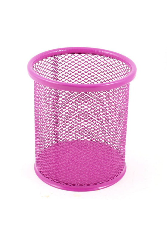 Elegant Metal Mesh Pen Holder in Assorted Colors