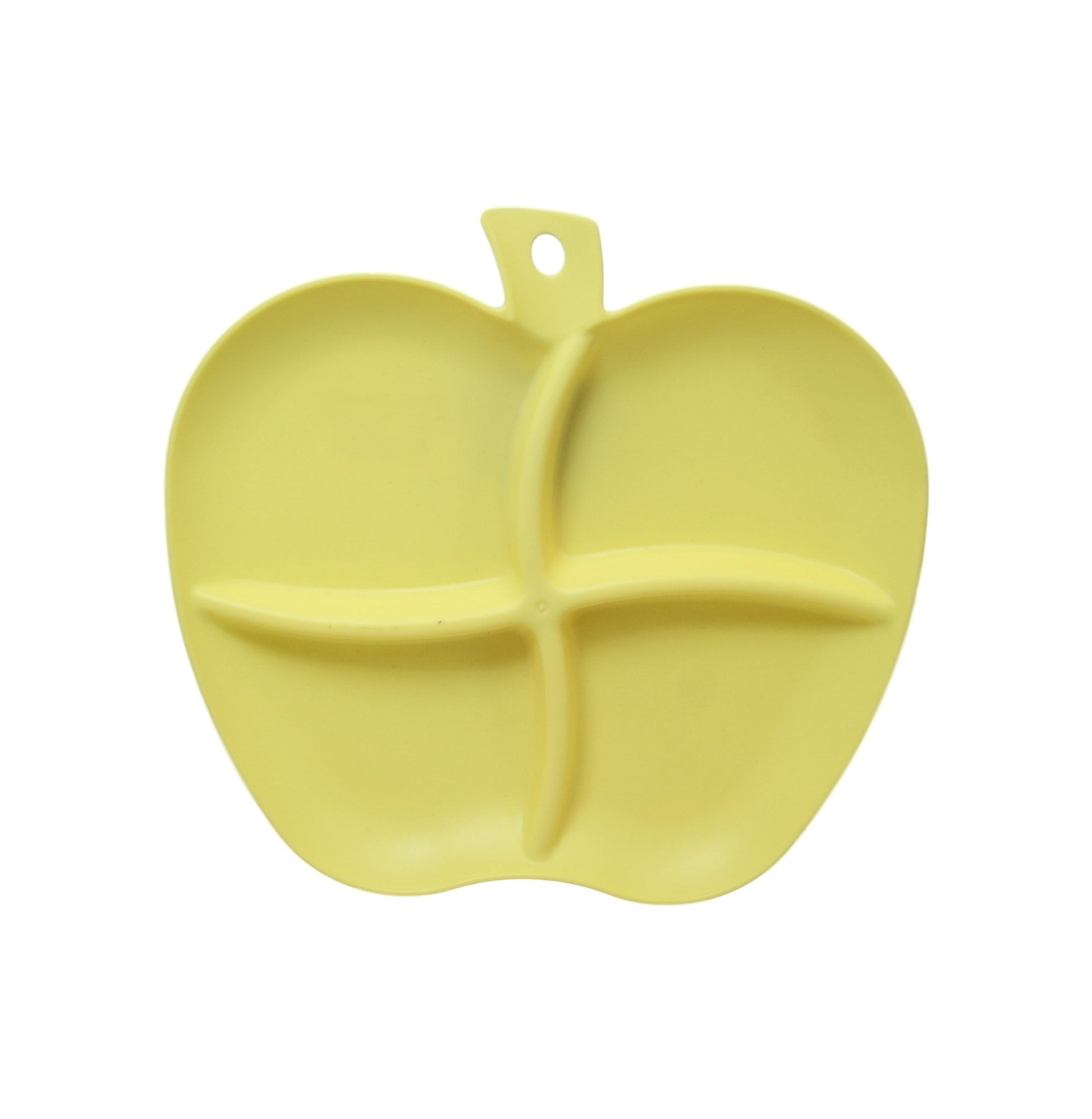 Apple Design Plastic Appetiser Plate Assorted Colours