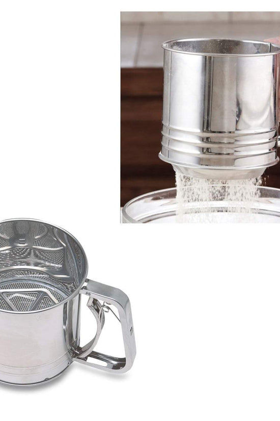 Premium Stainless Steel Flour Sifter with Easy Squeeze Trigger Handle