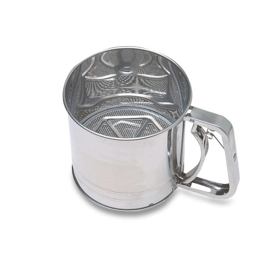 Premium Stainless Steel Flour Sifter with Easy Squeeze Trigger Handle