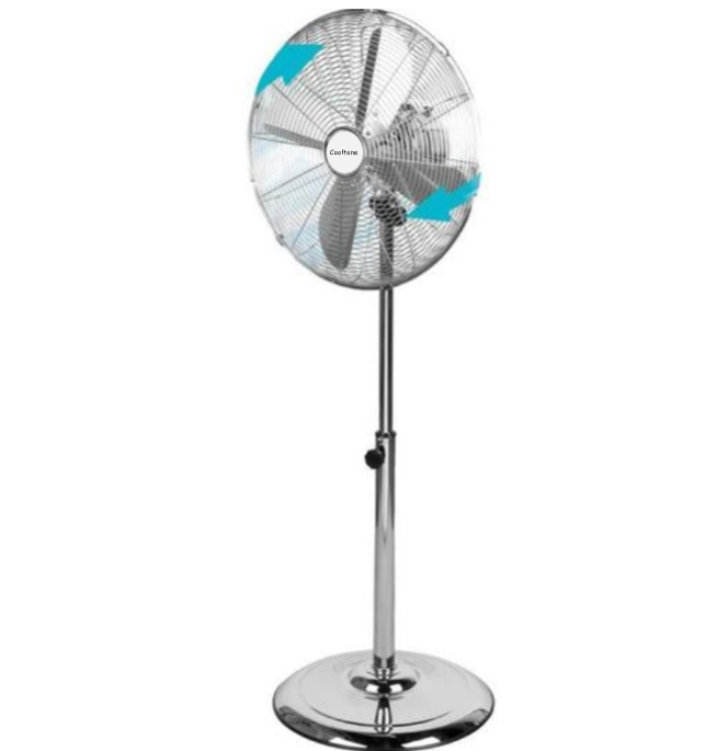 Cooltone 16Inch Metal Floor Fan Powerful and Stylish