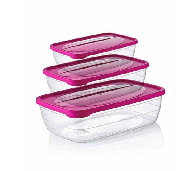 Airtight Rectangular Food Storage Containers Set