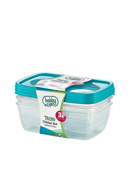 Trend Rectangular Food Storage Container Set 12L Pack of 3