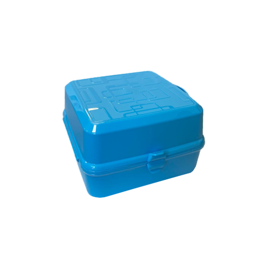 Durable Hobby Plastic Square 2 Compartment Food Storage Container Lunch Box Assorted Colours