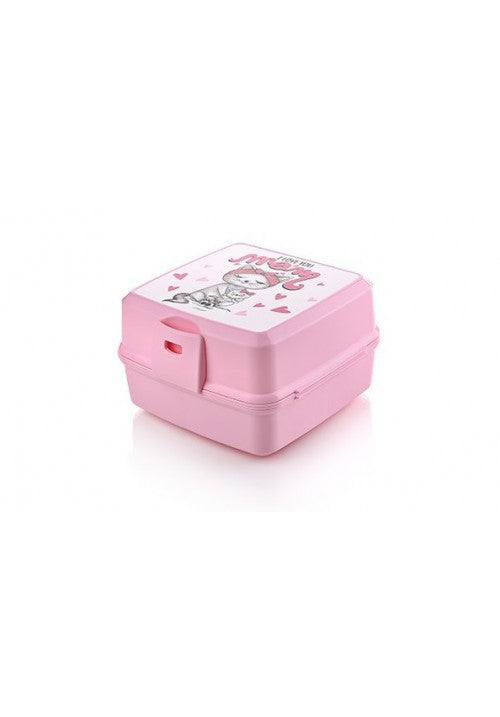 Premium Square 2 Compartment Food Storage Container Lunch Box