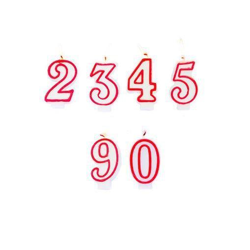 Assorted Numbered Birthday Candles 09 Quantity 1 Candle