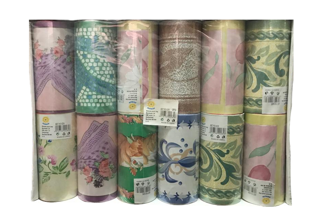 Decorate with Ease Self Adhesive Wallpaper Border Roll in Assorted Designs