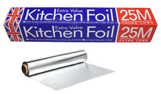 Super Value Kitchen Aluminium Foil Roll 300mm x 25m HeavyDuty Foil for Cooking and Food Preservation