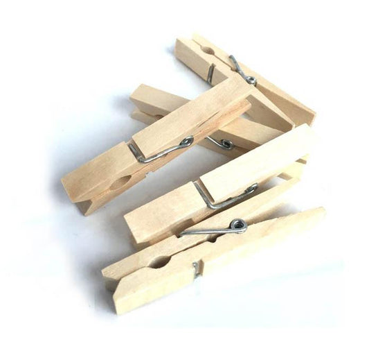 EcoFriendly Wooden Cloth Laundry Pegs Pack of 12