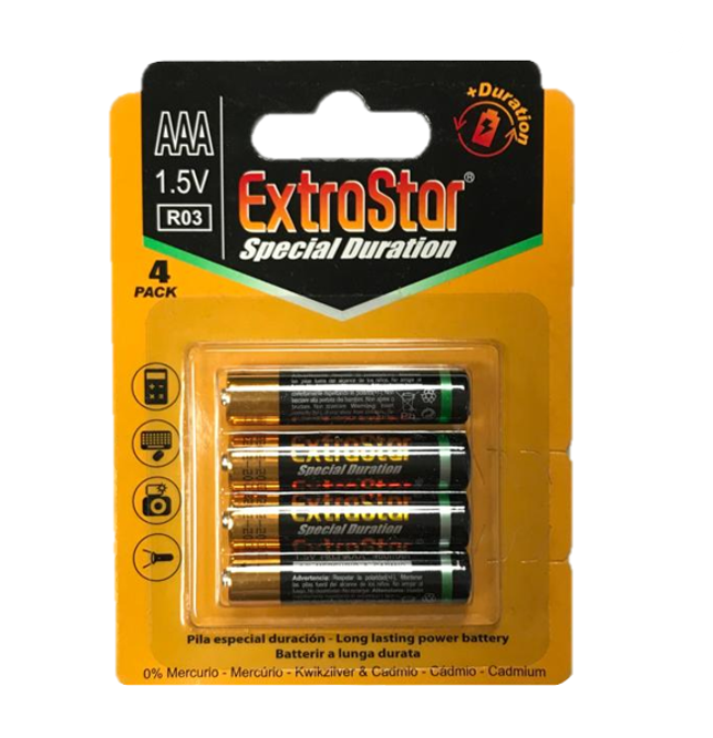 ExtraStar AAA 15V Batteries Pack of 4