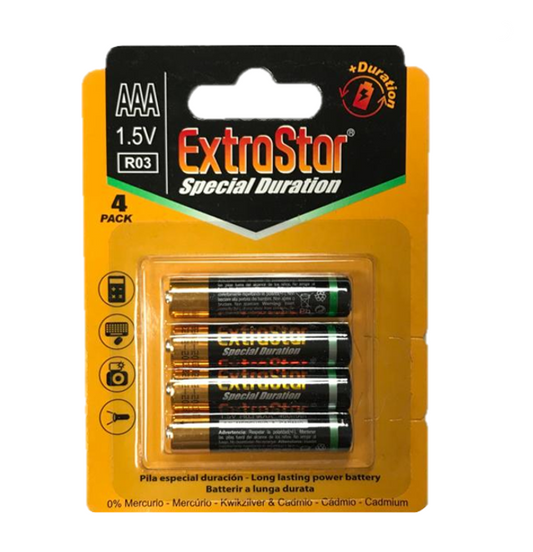 ExtraStar AAA 15V Batteries Pack of 4