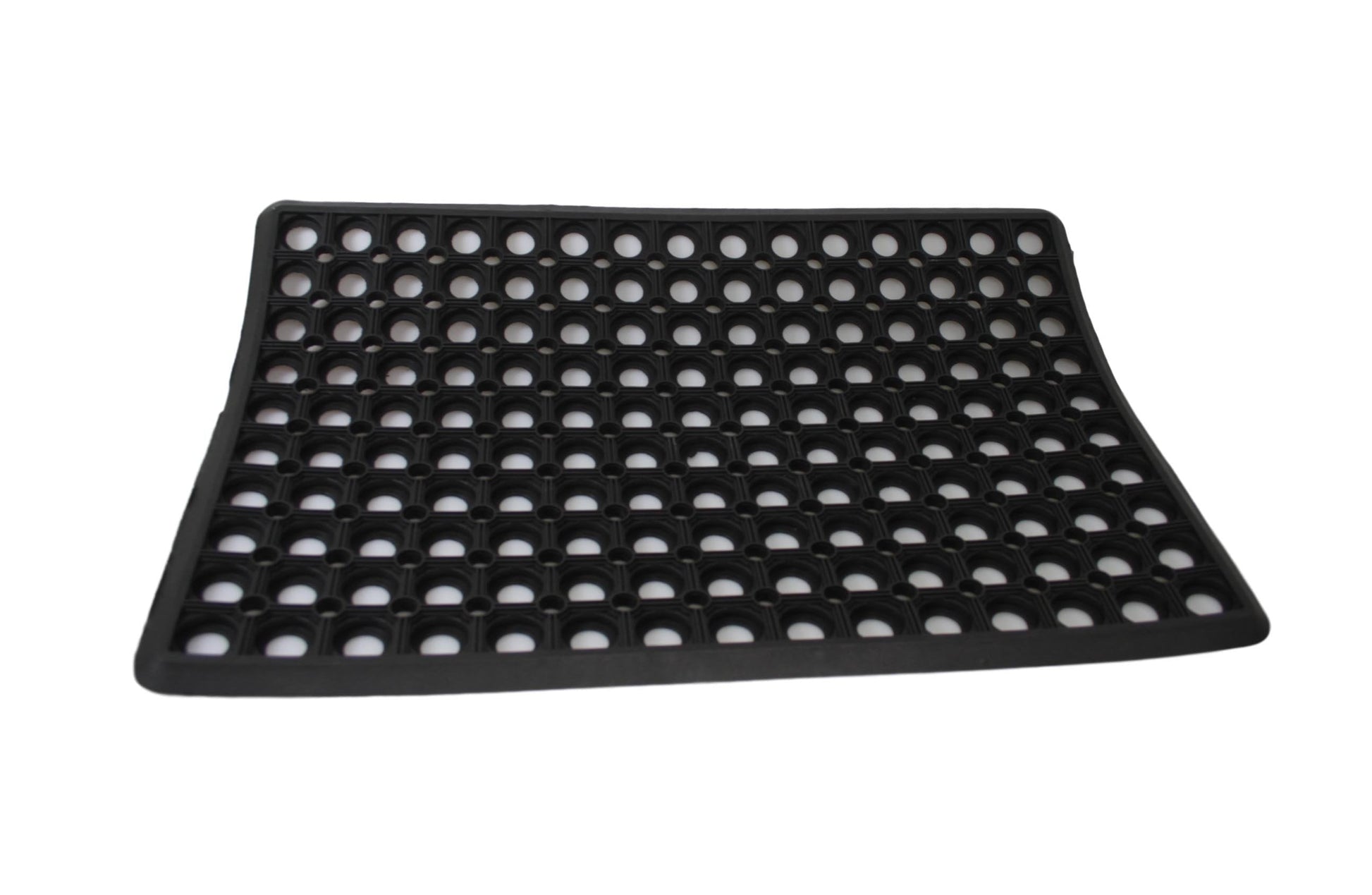Durable Black Rubber Door Mat 58 x 40 cm