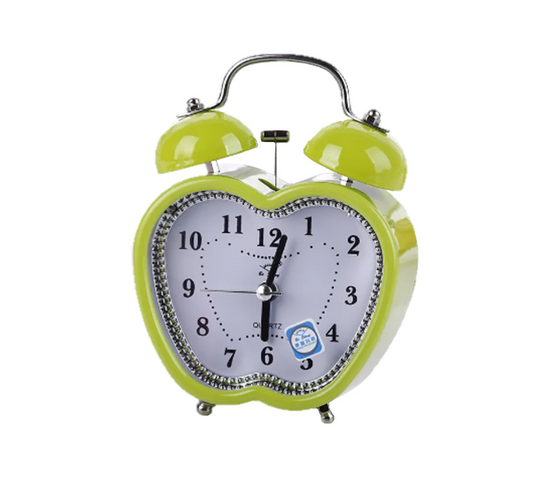 Vintage Apple Bedroom Alarm Clock Retro Design Assorted Colors