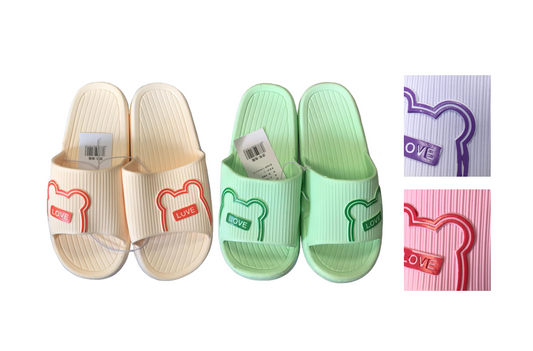 Womens Bear Design Slipper Shoes Assorted Sizes and Colors