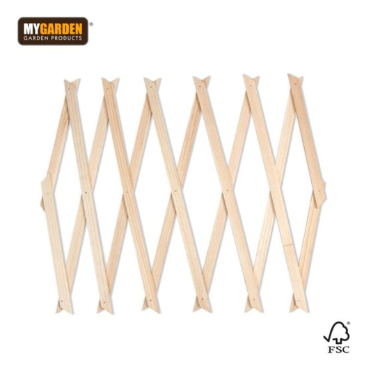 Premium Garden Expanding Wooden Trellis Natural 180 x 30 cm