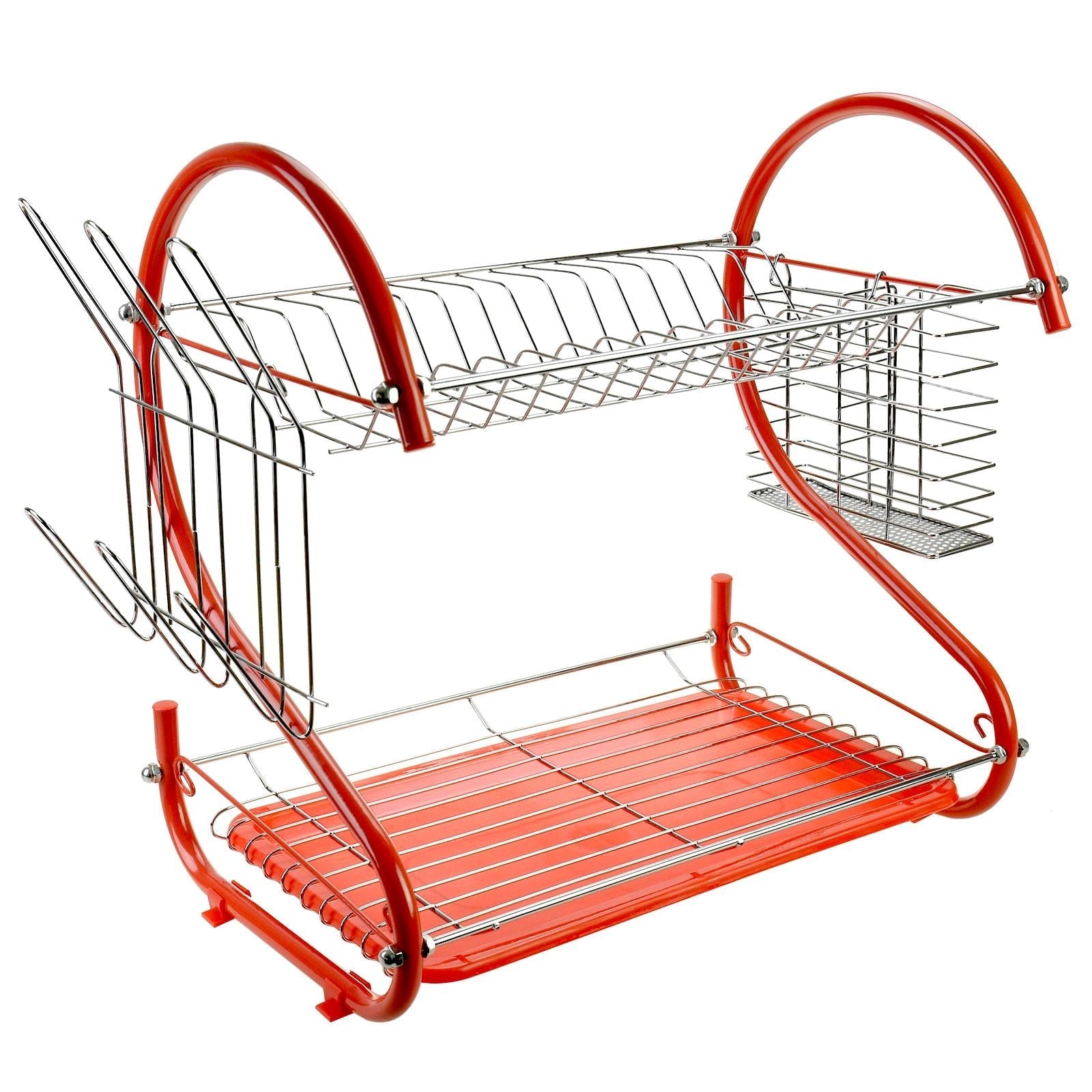 Durane Dish Drainer Regular Red Kitchen 91791832 Efficient Washing Up Solution