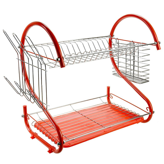 Durane Dish Drainer Regular Red Kitchen 91791832 Efficient Washing Up Solution
