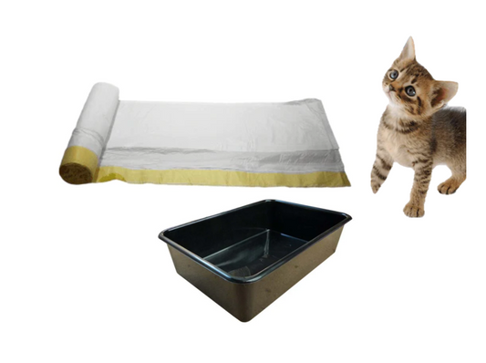 Convenient Cat Litter Bin Bag Liners with Drawstring Roll of 15