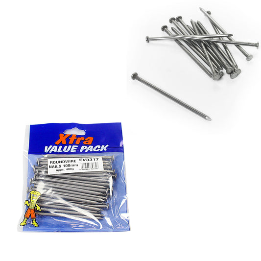 100mm Round Nails for DIY Projects Value Pack