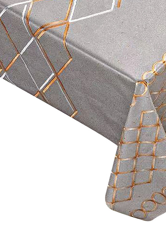 Durable Grey Orange White Pattern Table Cover Roll 137 x 20m