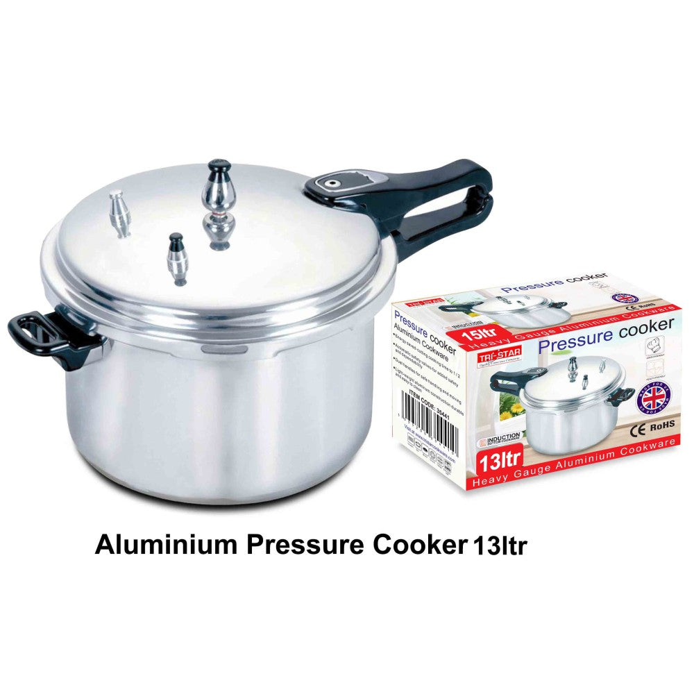 Tristar 13 Litre Aluminium Pressure Cooker Large Family Size Kitchen Appliance