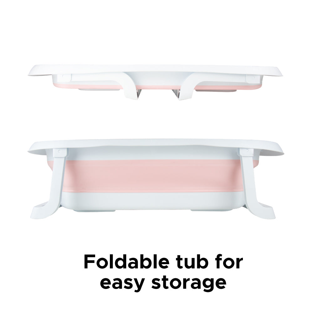 Durane Collapsible Baby Bath Tub 40L Pink Convenient and Spacious