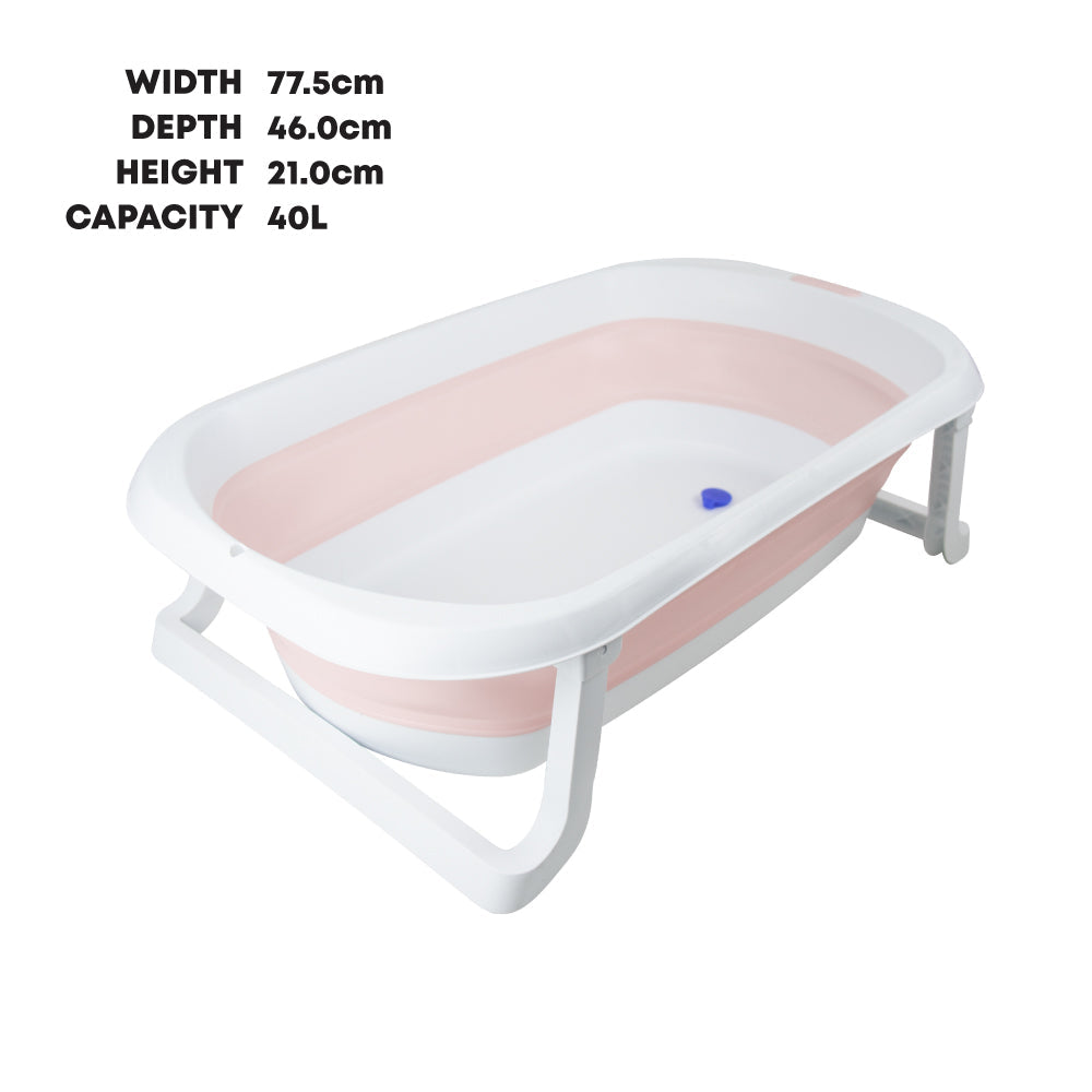 Durane Collapsible Baby Bath Tub 40L Pink Convenient and Spacious