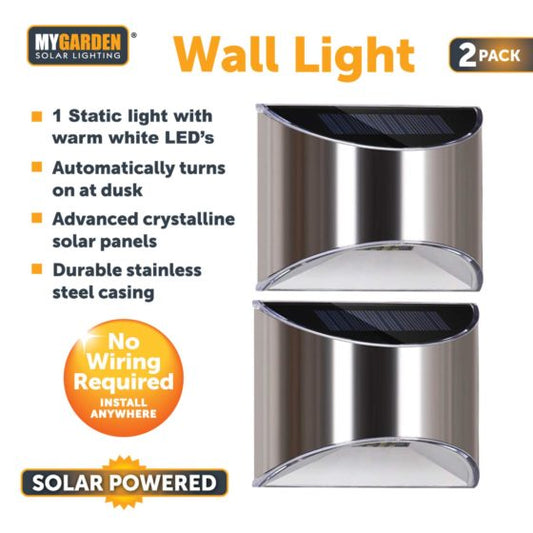 2Pack Garden Solar Powered Wall Lights EnergyEfficient Outdoor Lighting