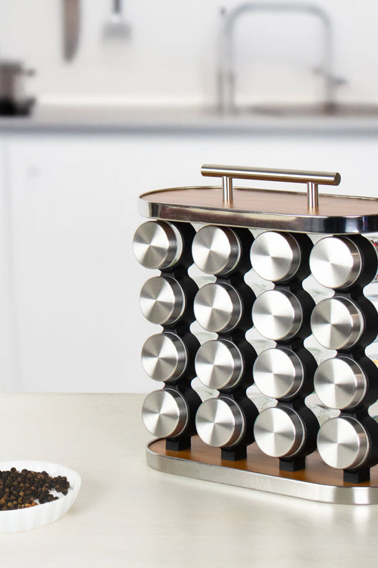 Durane Spice Stand Oval 16 Jars Kitchen Organizer