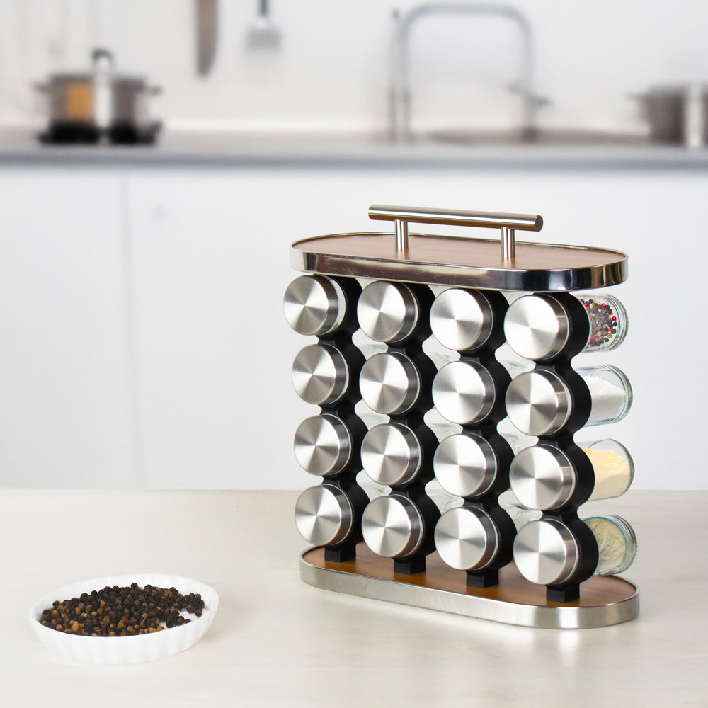 Durane Spice Stand Oval 16 Jars Kitchen Organizer