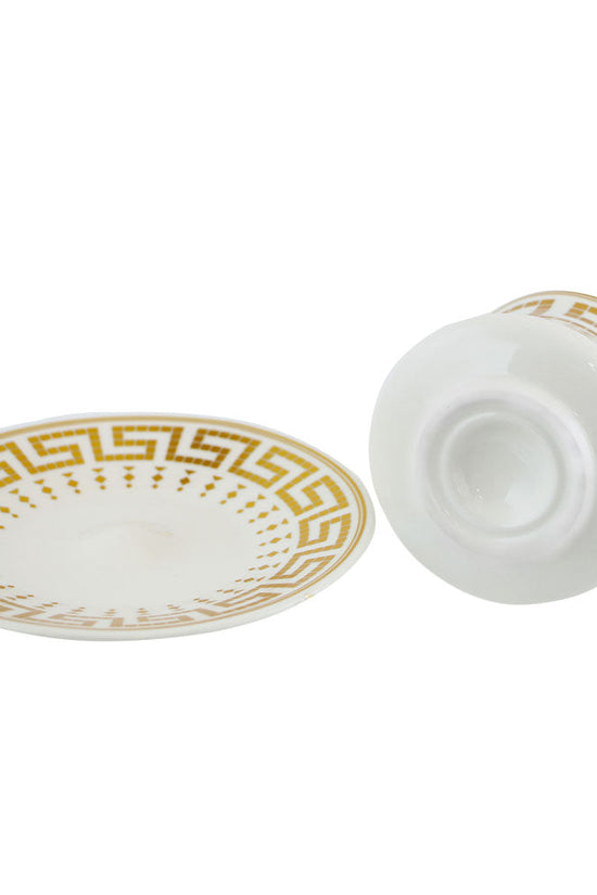 Elegant Durane Antico 12pc WhiteGold Tea Set 175ml Capacity