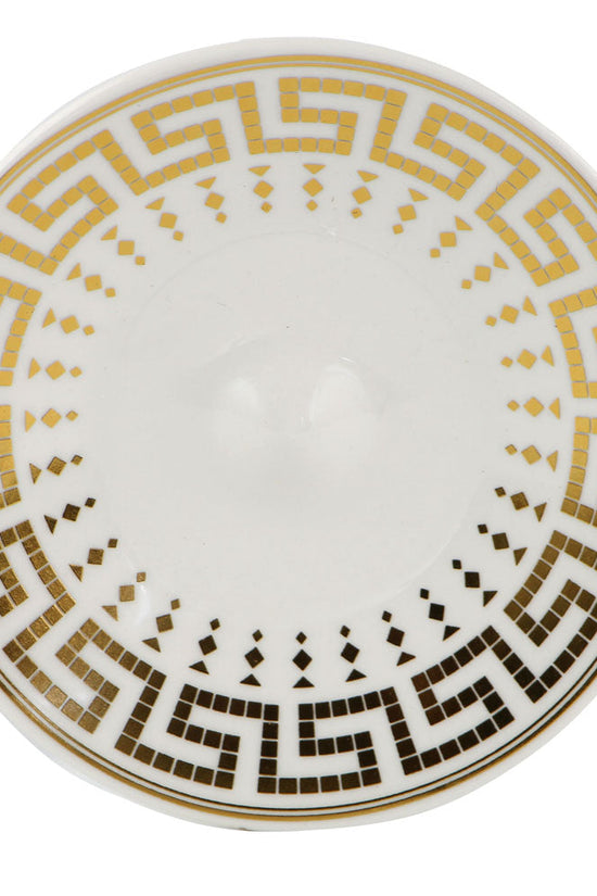 Elegant Durane Antico 12pc WhiteGold Tea Set 175ml Capacity