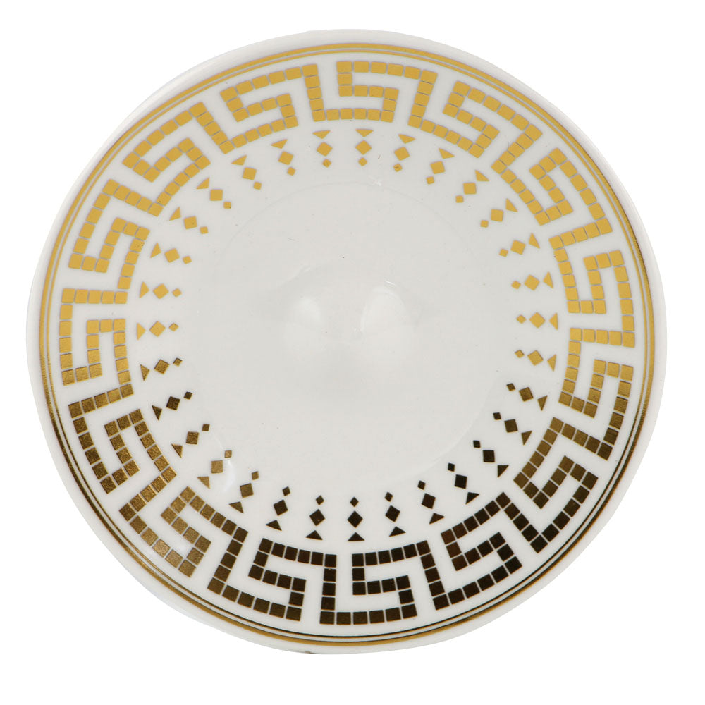 Elegant Durane Antico 12pc WhiteGold Tea Set 175ml Capacity