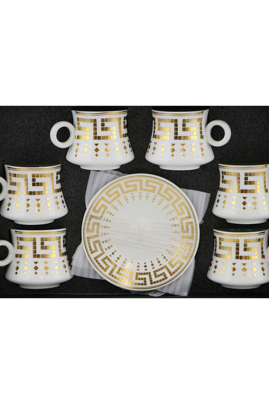 Elegant Durane Antico 12pc WhiteGold Tea Set 80ml