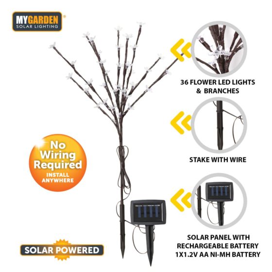 Solar Petal Lights 71cm 36 LED Outdoor Decoration