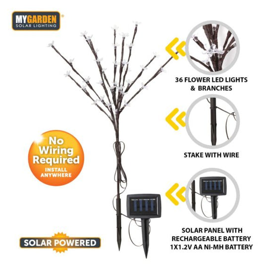 Solar Petal Lights 71cm 36 LED Outdoor Decoration